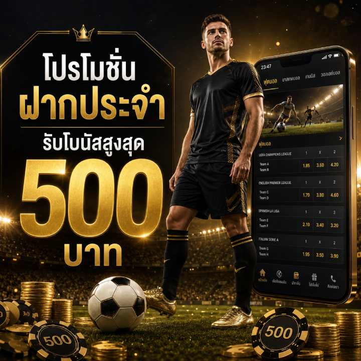 โปรโมชันฝากประจำ รับโบนัสสูงสุด 500 บาท